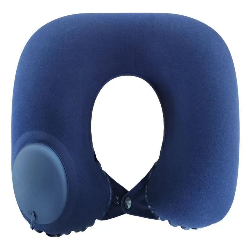 Cuscino da Collo a U, Cuscino Gonfiabile a Pressione, Essenziale Portatile da Viaggio per Auto e Aereo, Cuscino Lombare da Viaggio a U
