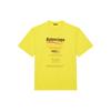 Men's Dry Cleaning Boxy Logo Printing Loose Short Sleeve Yellow 651795TKVF87175
