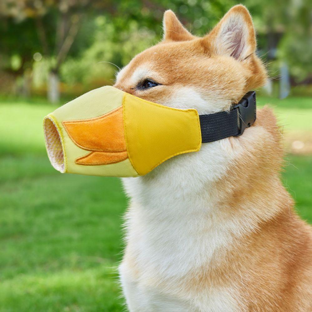 Adjustable Printed Dog Muzzle Breathable Loop Dog Mouth Durable Pet Canvas Mask For Pet