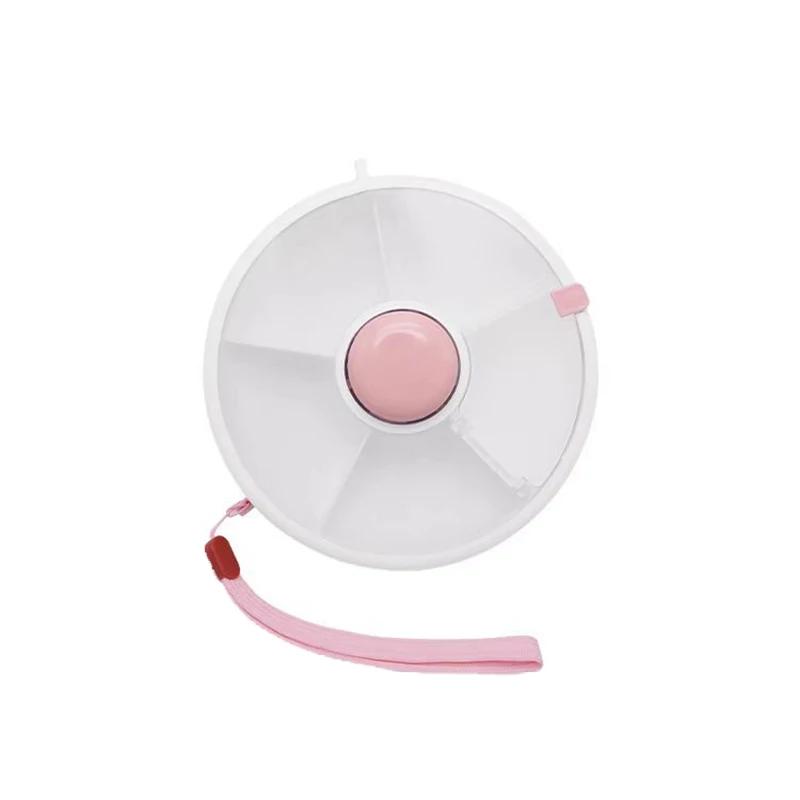 Circular Rotating Lunch Box Snack Container Moisture Proof Sealed Fruit Tray Spinner Candy Box Portable Melon Seed Storage Box