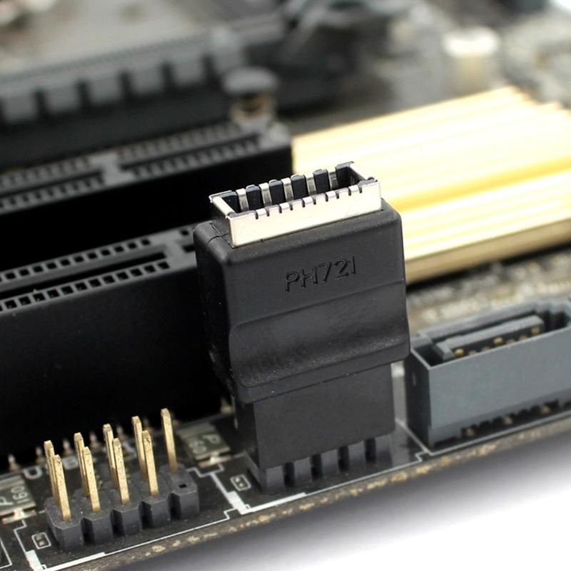 Internal USB 2.0 9Pin To TypeE Converter Adapter Header Enhances Motherboard Compatibility