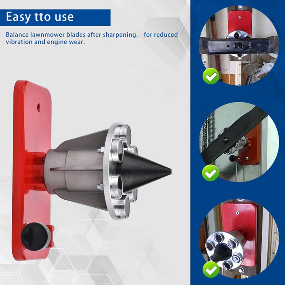 339075B 42-047 Mower Blade Balancer Replace Lawn for Lawnmower Magnetic Wall Mount Blade Balancer Black/Red