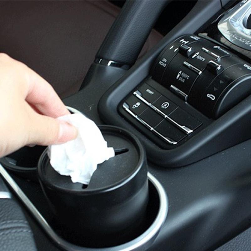 Upgraded Car Trash Can Mini Car Trash Bin Automotives- Trash Can Car Rubbish Box Change Storage Box Lightweight Can