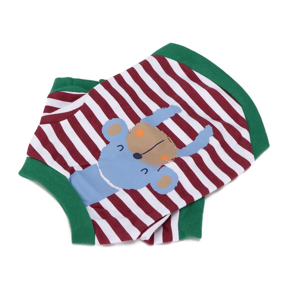 Pets Suit Cartoon Thin Dogs Shirt Stripe Hoodies Autumn and Winter Pet Clothing for Small and Medium Puppy