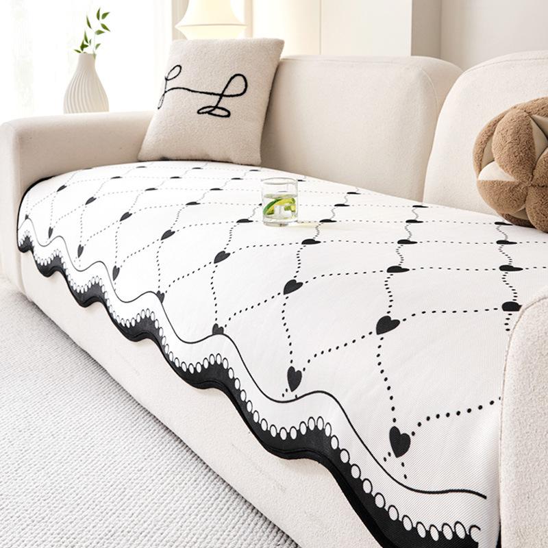 

Летняя подушка для дивана для щенка из ледяного шелка, особой формы, в стиле инс, цельная, нескользящая, летнее кожаное покрывало-полотенце для дивана 90*70cm