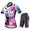 Women's Summer Cycling Jersey New Short Sleeved Cycling Suit Set Sports Shirt Quick Drying Jacket Cycling Bib with Cushion