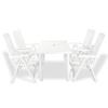 Day and Night - Day and Night Garden Dining Set 5 Pieces White Plastic