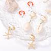 Fresh and Fashionable Summer Marine Life Earrings Set Casual Daily Simple Versatile Women's Earrings