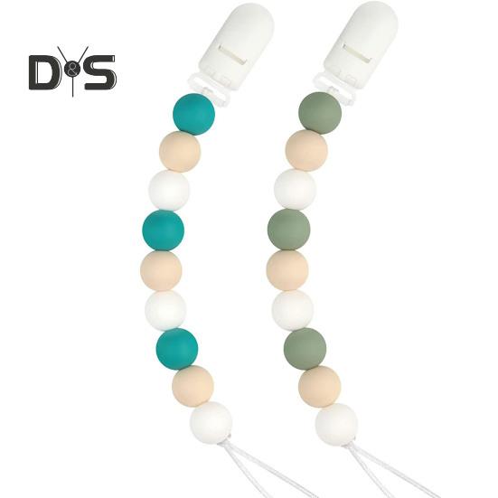 

2 шт., цепочка для соски с зажимом, безопасный пищевой класс, без BPA, зажим для соски для новорожденных мальчиков и девочек, ежедневное использование J