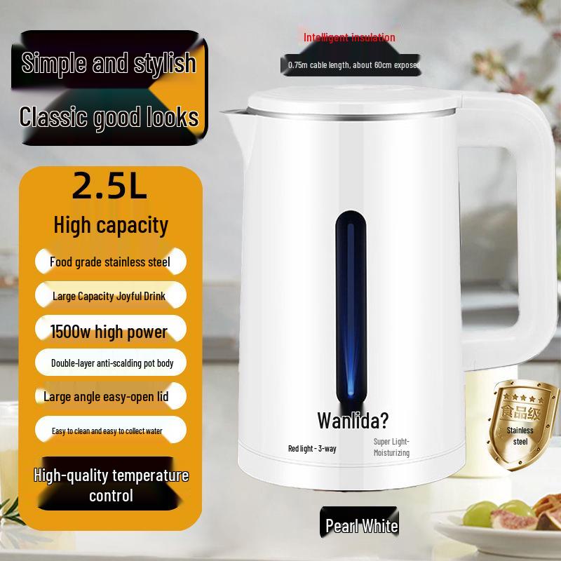 Wanlida Smart Electric Kettle - Keep Warm, Durable, Auto Power-Off, Large Capacity, Temperature Controlled Boiler.