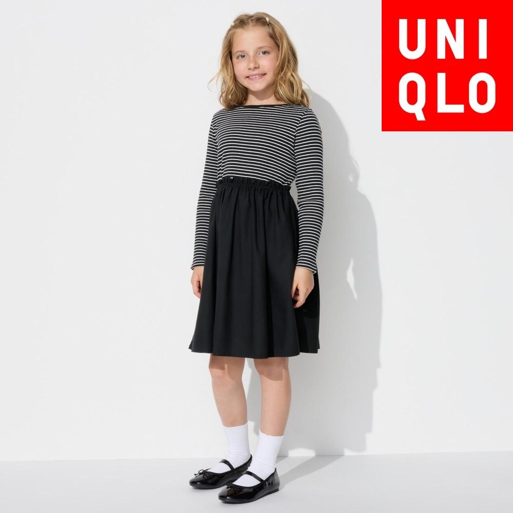

Uniqlo ПЛАТЬЕ-КОМБИНАЦИЯ ДЛЯ ДЕВОЧЕК С ДЛИННЫМ РУКАВОМ 31 BEIGE/KIDS 160