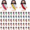 AKFAHOIF 60PCS Little Jesus Figures, Mini Jesus Figurines In Bulk, Multicolor Tiny Jesus Figures, Miniature Figurines To Hide and Seek Religious Gifts