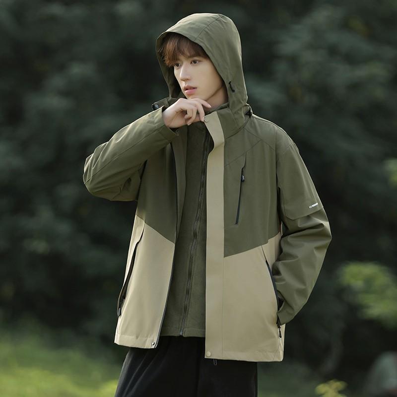 Waterproof Windbreaker Jacket Couples Outdoor Hiking Camping Lightweight Single Layer Hooded Coat