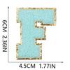 6Cm Towel Embroidery Lake Blue English Letter Embroidery Cloth Sticker Bag Decoration Patch Sticker Ironing Number Sticker