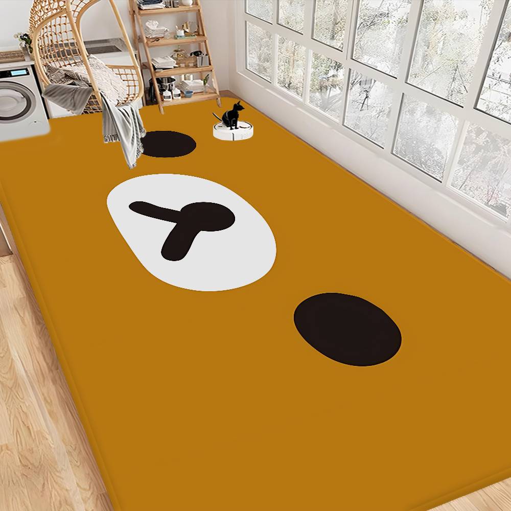 Kawaii Rilakkuma Bear Room Mats Washable Non-Slip Living Room Sofa Chairs Area Mat Kitchen Alfombra