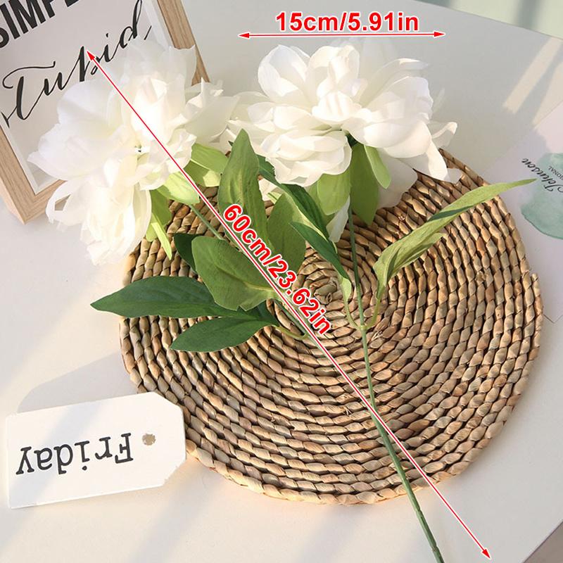 1Pc Fake Flower DIY Artificial Peony Bouquet Decor Home Table Decor Wedding Wall Materials Floral Silk Flowers Bridal Bouquet