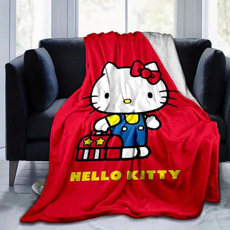 1pc. Hello Kitty Cute Cartoon Blanket - Perfect for Home, Office, Outdoor Use, Gift Idea, Suitable for Al