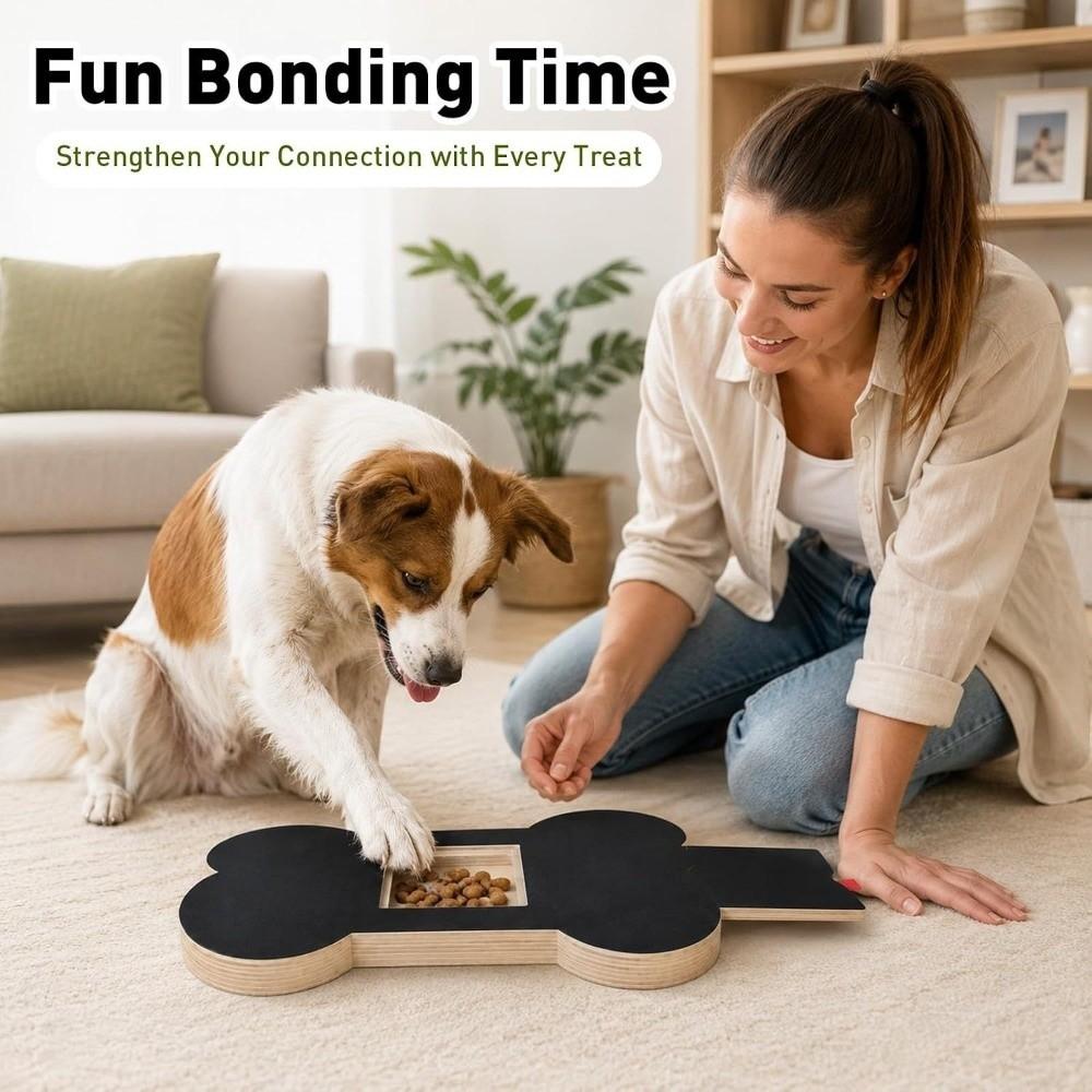 Wooden Dog Pull Snack Box Built-In Treat Box Dog Nail Grinding Toy  Interactive Toy
