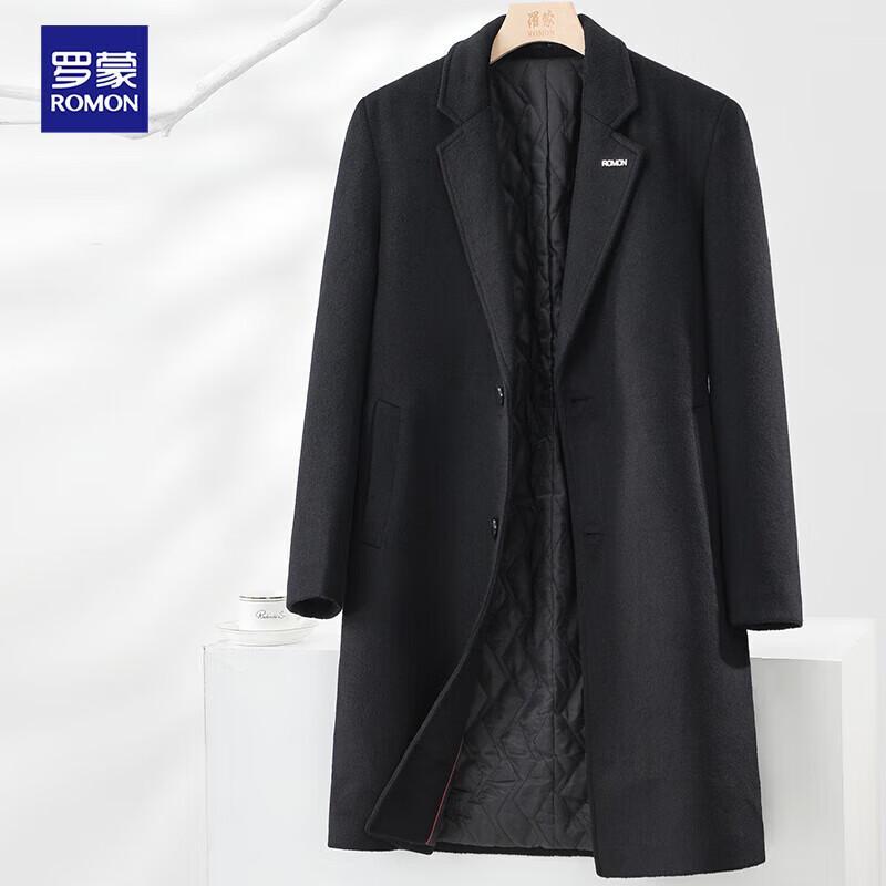 Romon Men's Wool Blend Padded Winter Trench Coat