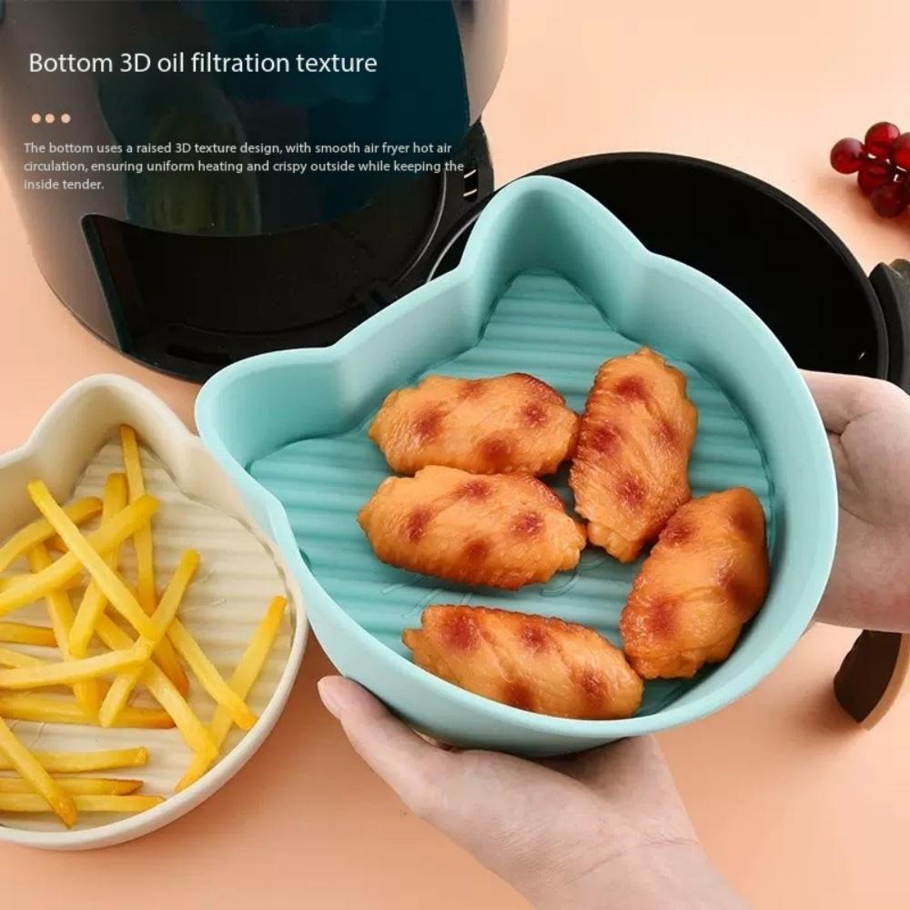 Cartoon Food-Grade Silicone Mat for Air Fryer Baking Tray Cake Mold Oven Baking Mat Animal Baking Mold