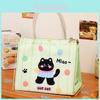 Cute Cartoon Dog Cat Lunch Bag For Students With Insulation And Carry Handle For Commuting Use