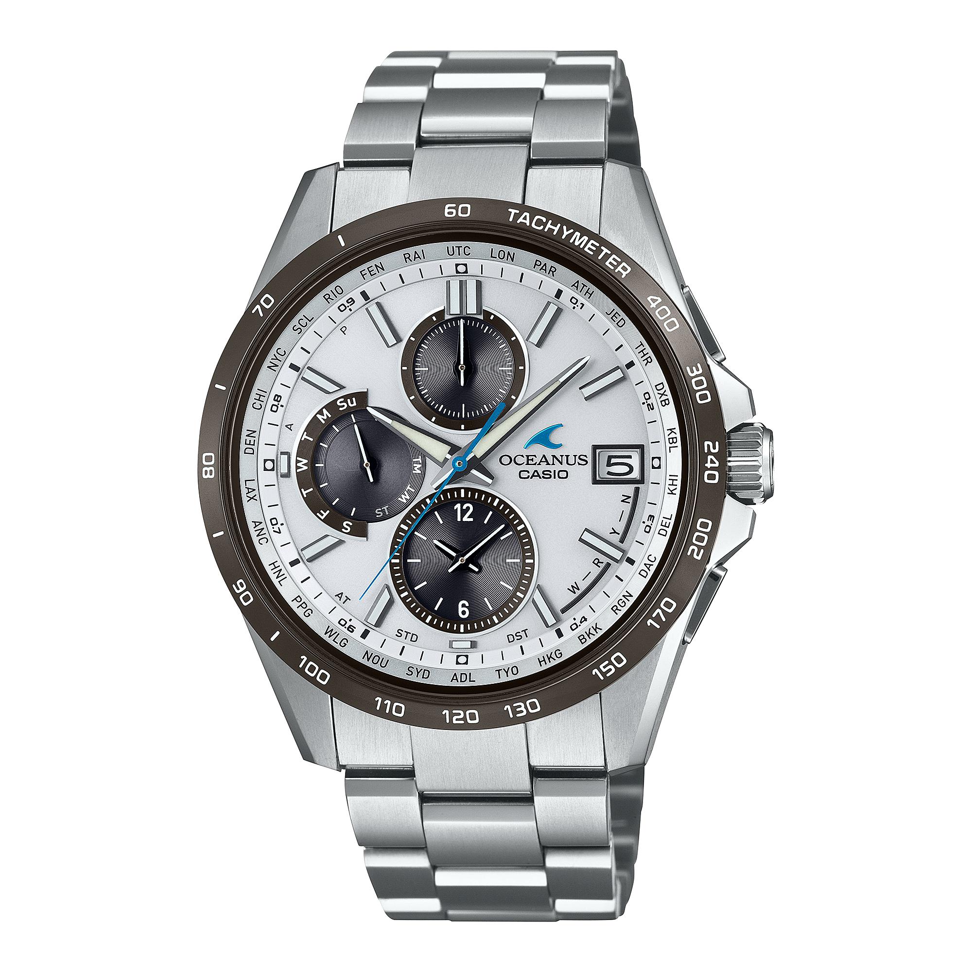 

Casio Men s 100M Water Resistant Analog Quartz Watch OCW-T2600J-7A белый