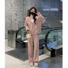 2024 Autumn Women's Casual Sporty Two-Piece Set: Stylish Sweatshirt & Wide-Leg Pants, Youthful and Chic Outfit