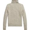Polo Ralph Lauren Solid Logo High Neck Long Sleeve Sweater Women sweater Light-Gray 211888686-002