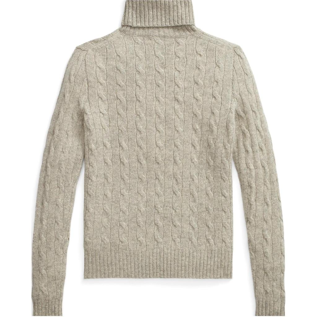 Polo Ralph Lauren Solid Logo High Neck Long Sleeve Sweater Women sweater Light-Gray 211888686-002