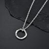 Mobius Necklace Women Men Vintage Simple Copper Color Hollow Circle Pendant Stainless Steel Chain Hip Hop Punk Jewelry Male Gift