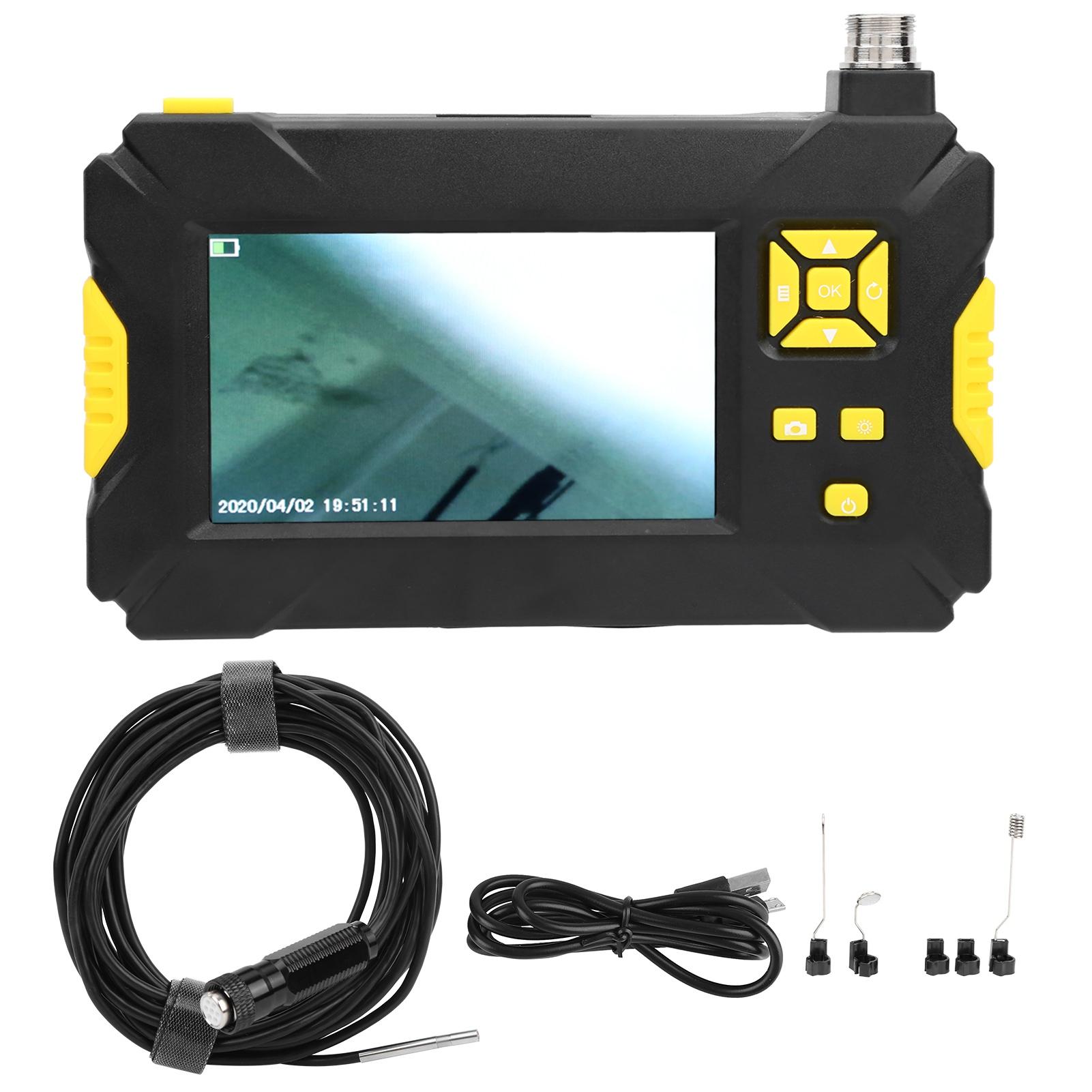 Industrial Endoscope P30 3.9mm 4.3in LCD Endoscope 1080P Borescope Pipeline Inspection Camera with 6 Lights Inspection Endoscope