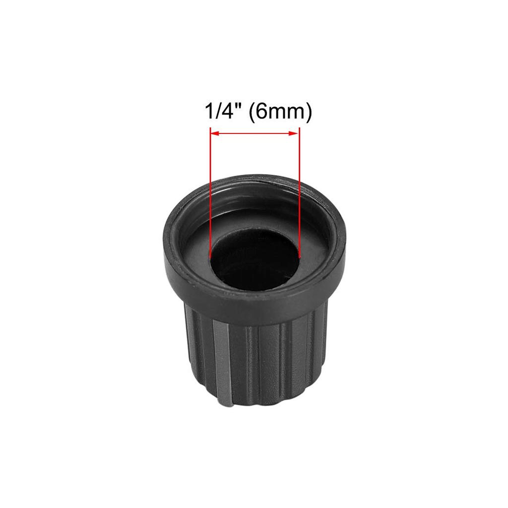Uxcell 6mm Shaft Hall Knob for Speaker Effect Pedal Amplifier Black Potentiometer Knob 10pcs Black