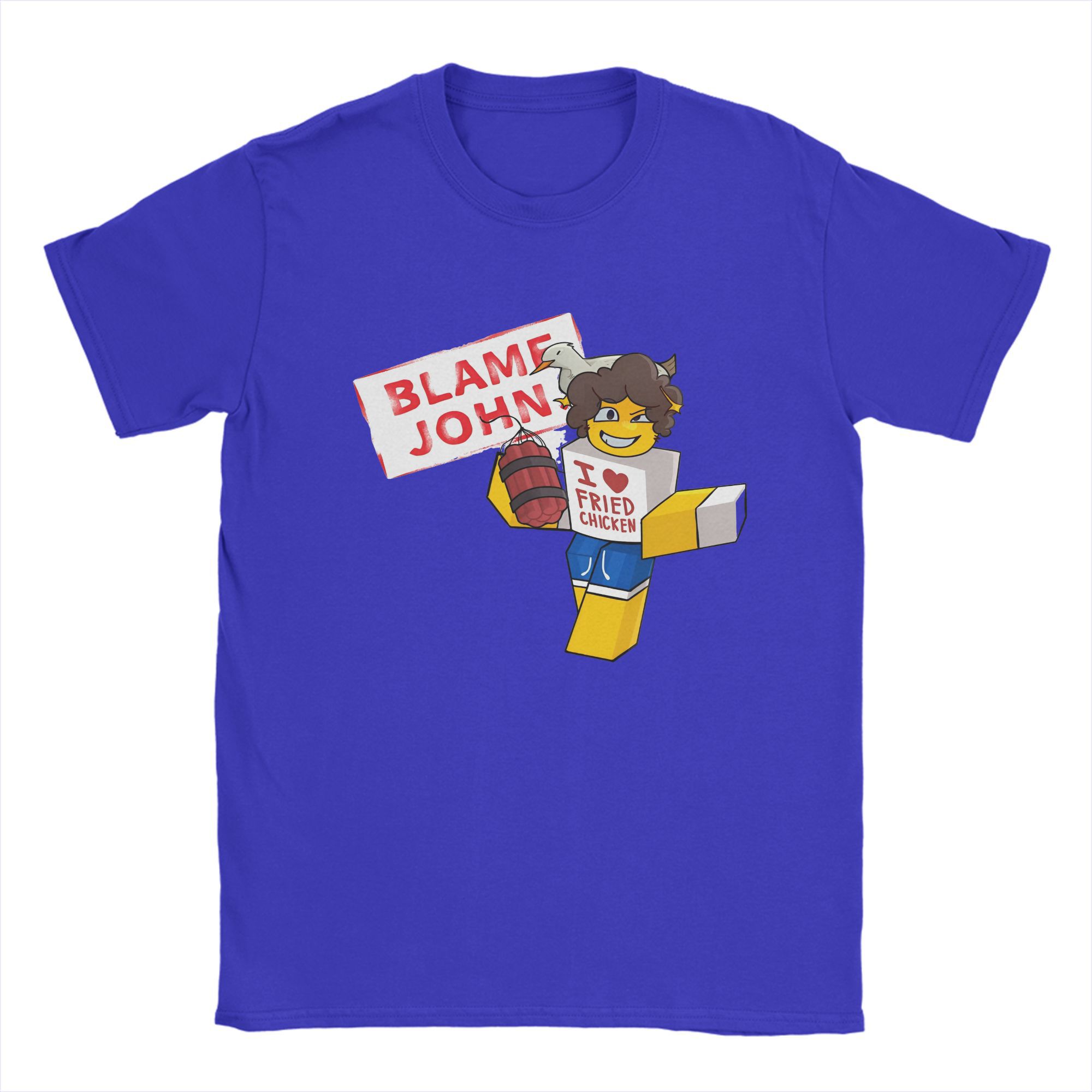 

Футболки з написом Blame John Forsaken Shedletsky Унісекс Вінтажна бавовняна футболка Футболка з круглим вирізом та коротким рукавом 4XL 5XL Топи L