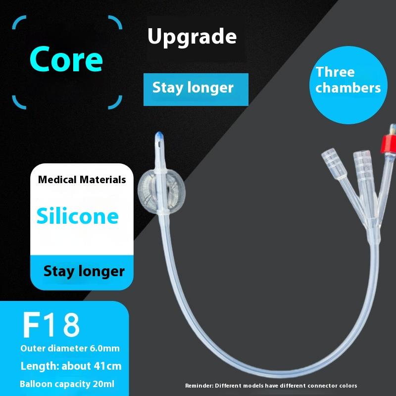 1Pc Disposable Silicone Foley Urinary Catheter 2-Way 3-Way Flushing Tube Medical Teaching Consumable For Urinary Care