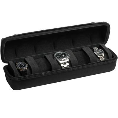 Mocamoro Hard EVA Watch Case for 5 Watches, Portable Watch Box for Watch Collections, Gift for Men