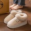 Pantufas de Algodão para Aquecer os Pés para Casais, Pantufas Antiderrapantes de Sola Grossa, Pantufas de Algodão Grossas para Outono e Inverno, Saco e Sapatos de Algodão Plush