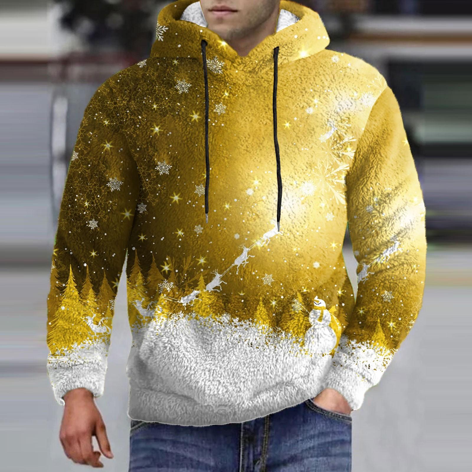 

Спортивный костюм с капюшоном, унисекс, одежда для бега, пуловер с длинными рукавами, толстовка с капюшоном XL золотой