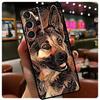 Cartoon German Shepherd Dog Phone Case For Samsung Galaxy S24 Ultra S20 S21 S22 S23 S25 Ultra S9 S10 Plus S25 FE Cover