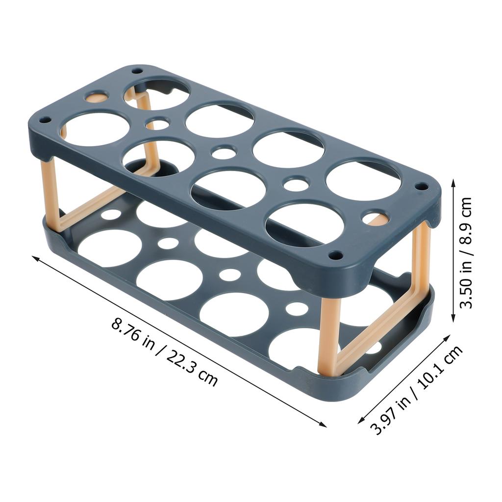 Plastic Egg Storage Container Reusable Refrigerator Egg Tray Organizer Secure Fit for Standard Chicken Eggs Prevents Collision