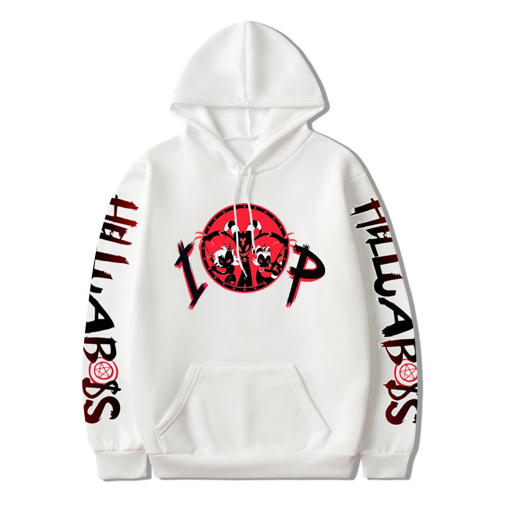 Anime Extreme Evil Boss Print Women's Long Sleeve Hooded Sweatshirt Women's Sweatshirt Fleece Hoodie