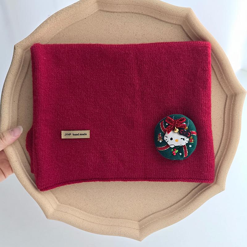 Children's 2025 Winter Red Scarf: Warm, Windproof Neck Gaiter for Girls - Cute and Protective