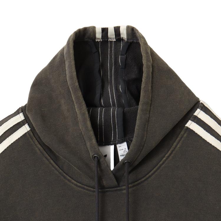 Adidas X Avavav Shoulderless Hoodie Carbon Unisex Tops Grey JP4849