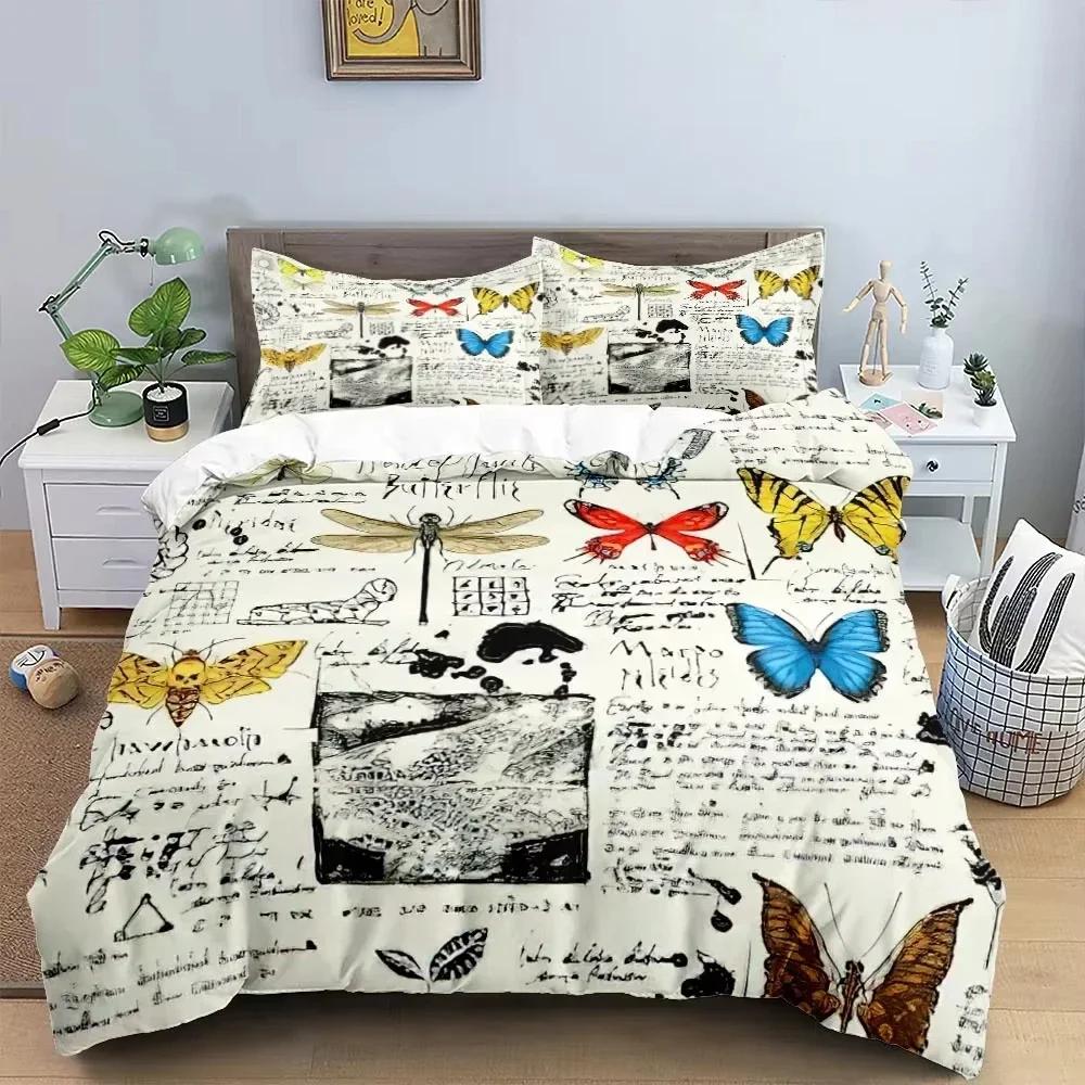 Comforter 3D Butterfly Flowers Luxury Home Bedding Set 3 Piece Set With 2 S Zipper Family Colleague Christmas Gift