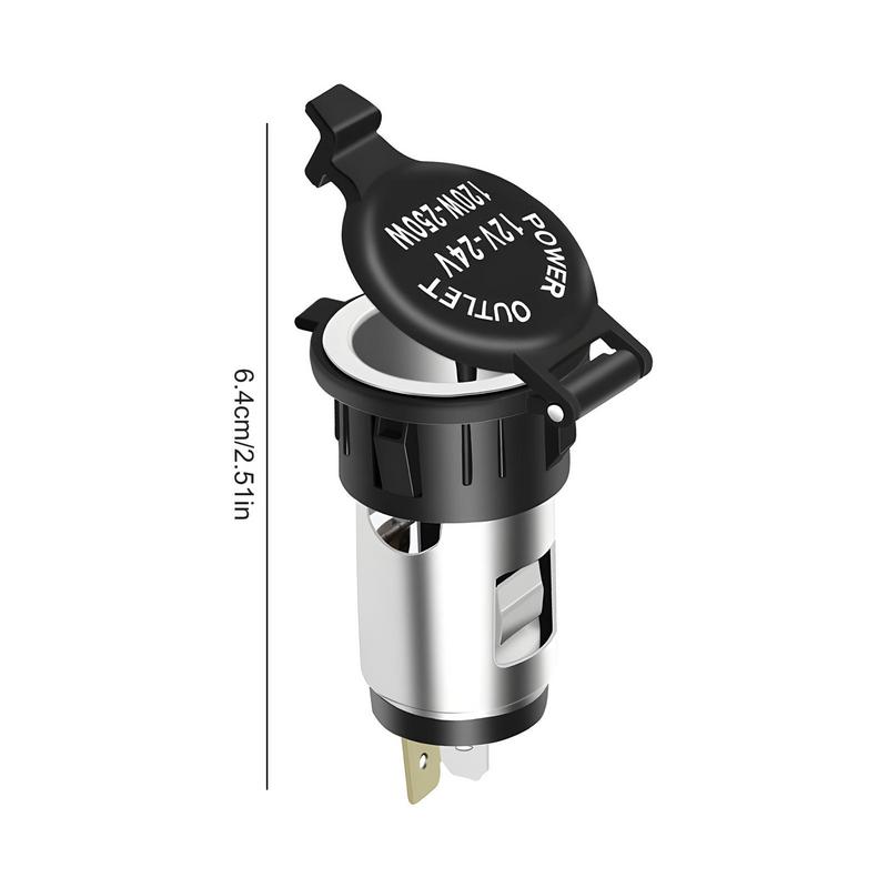 Car Lighter Socket 120W Waterproof Ceramic Core Lighter Base Stable Car Lighter Socket Plug Outlet Convenient Lighter