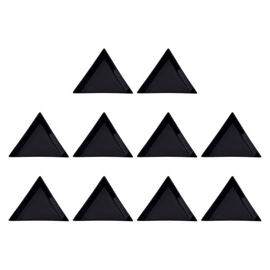 10Pcs Nail Jewelry Storage Trays Stackable Save Space Plastic Convenient Triangle Art Diamond Display Supplies