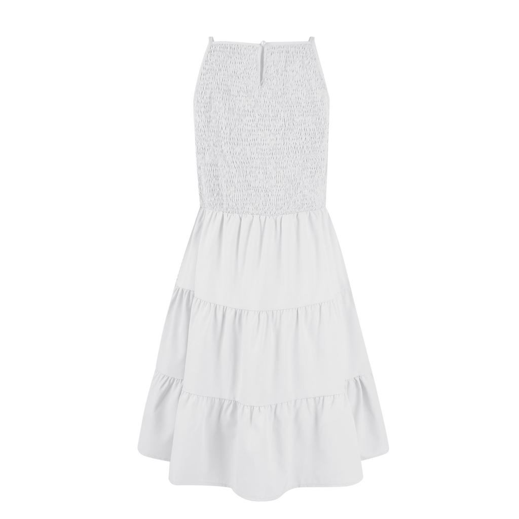 Women's Fashion Sleeveless Shoulder Straps Solid Color Hem With Pockets Casual Dresses