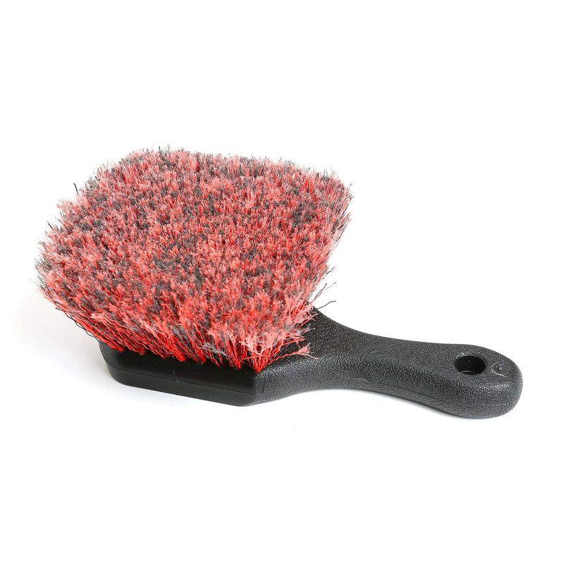 Car Beauty Soft-Bristle Car Floor Mat and Wheel Cleaning Brush, Tire Cleaning Brush, Engine Interior Cleaning Brush Light gray