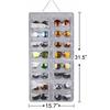 16-Compartment Felt Eyewear Stand, Suitable for Sunglasses, Display Rack, Hanging Pouch, Wall-Mounted Storage Pocket Organizer