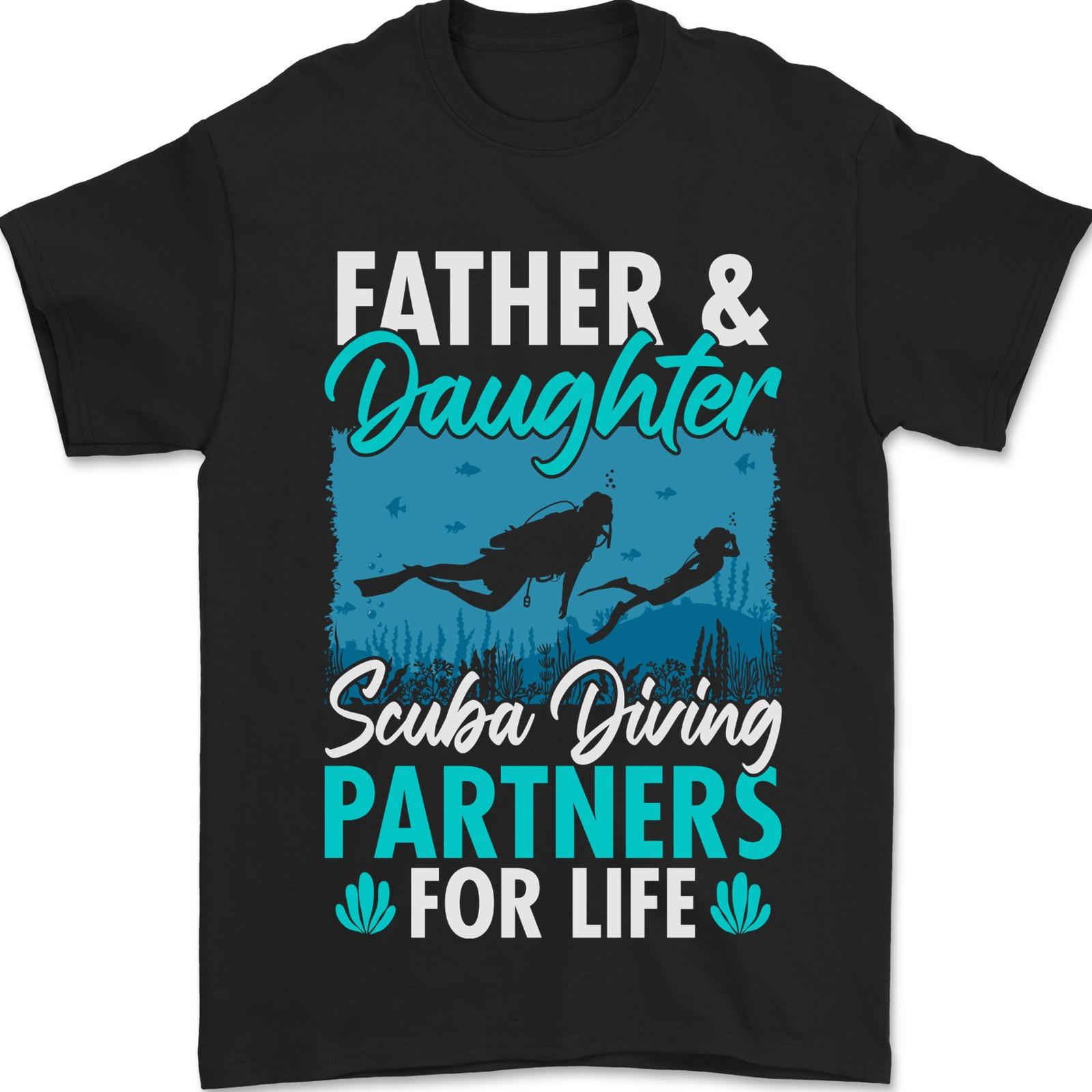 Father & Daughter Scuba Diving Fathers Day Diver Mens T-Shirt 100% Cotton 2XL
