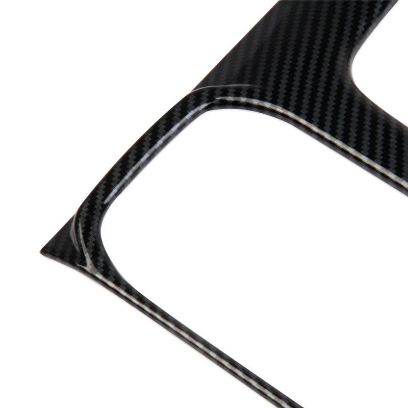 A03E-For Nissan Frontier -2024 Center Console Gear Shift Cup Holder Panel Cover Trim Accessories ,ABS Carbon Fiber